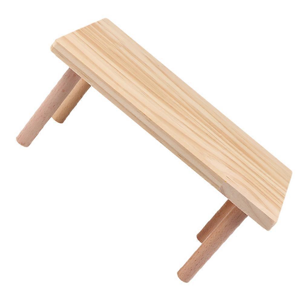 Small Wooden Hamster Platform Pet Cage Climbing Toy Multi