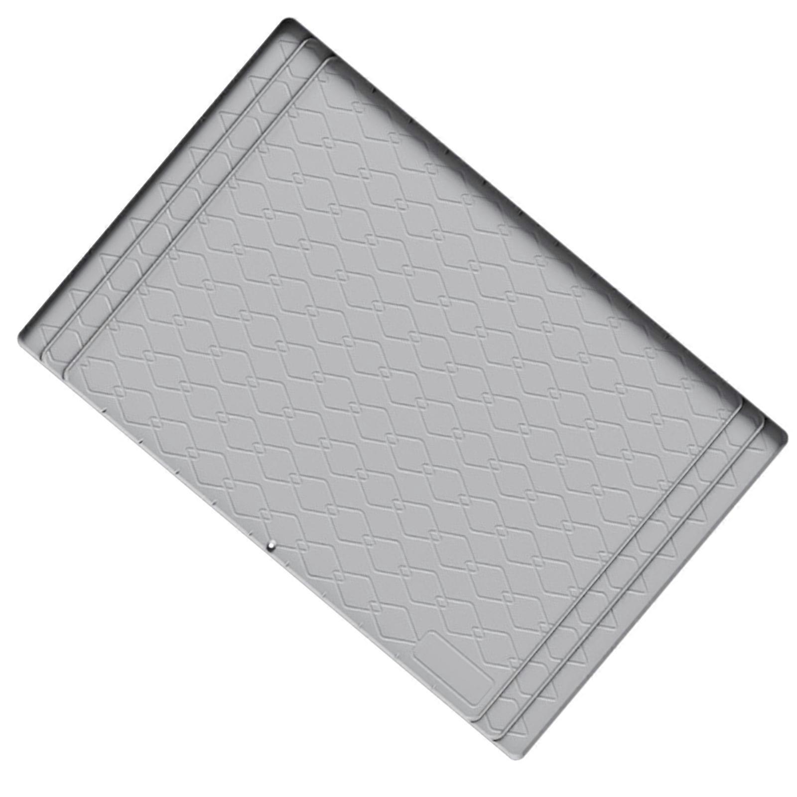 Silicone sob o forro da pia 34x22 polegadas à prova d'água Tapete de proteção do armário de cozinha para armários de 36 polegadas Cor opcional cinza