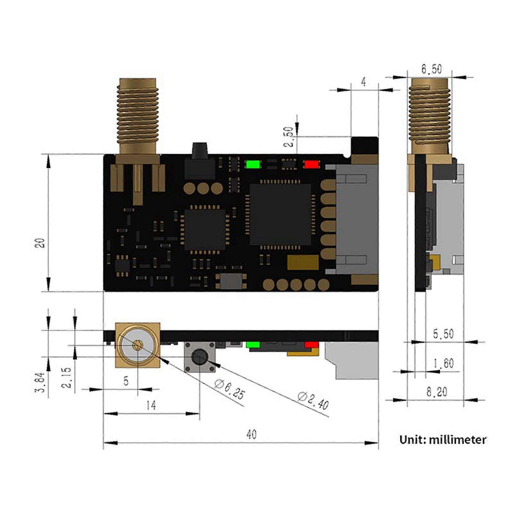 2X SX1278 433M Lora Wireless Module UART Serial Transmitter Receiver Module