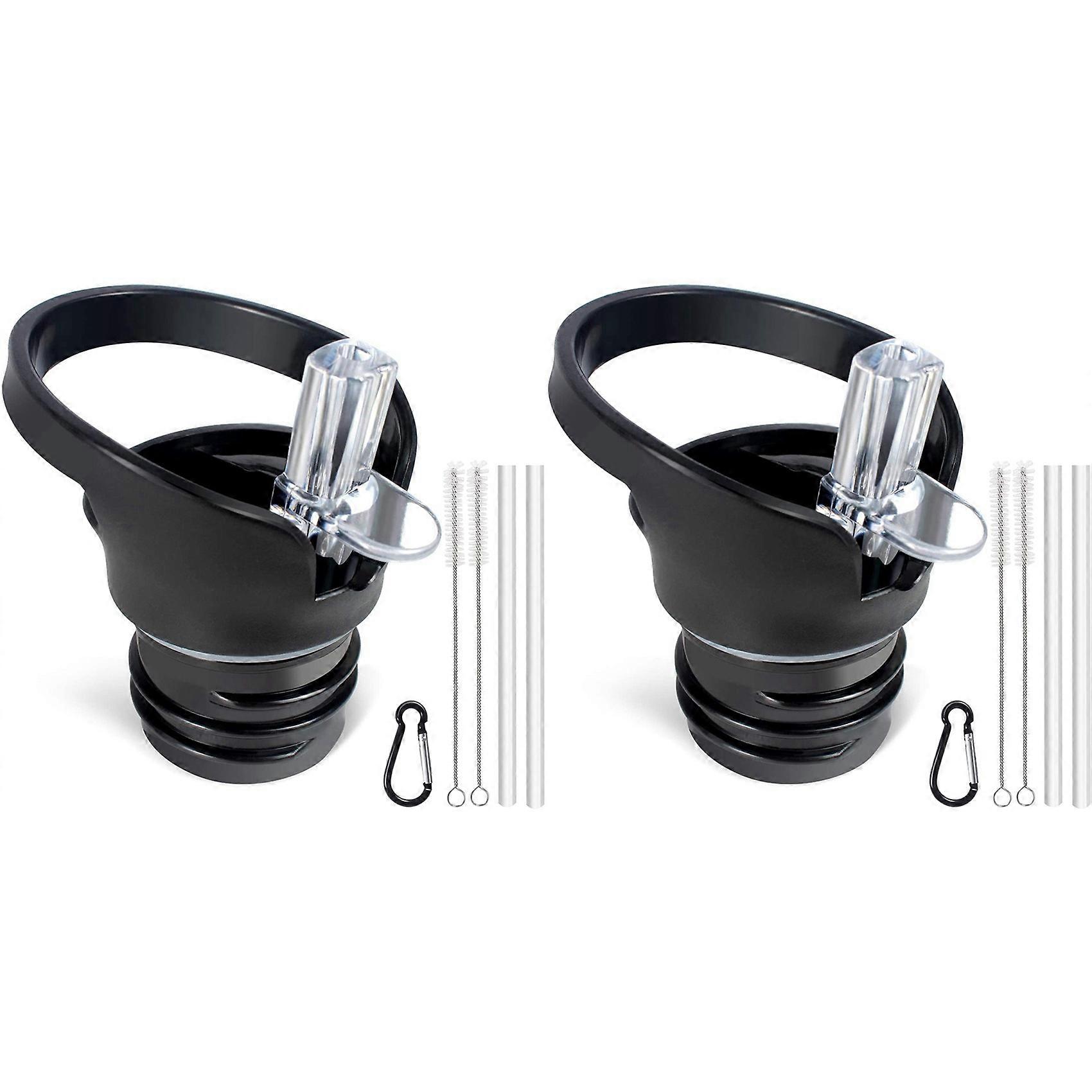 2X Standard Size Straw Lid for Hydro Flask Standard Bottle and Simple Modern Ascent Bottle ,with Straw and Clean Brush