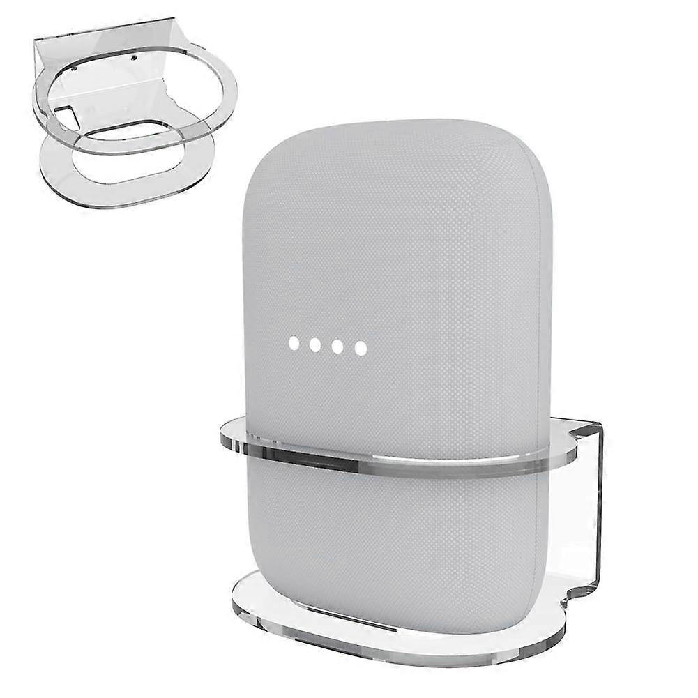 Speaker Wall Mount Shelf For Google Nest Audio, Clear Acrylic Bracket Holder, Stable Hanger Stand