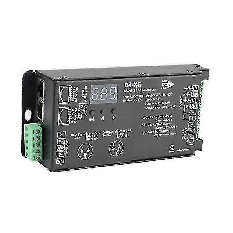 4CH D4-XE Decoder Controller PWM 12V-36V Flicker Free Dimming 2000Hz 500Hz For RGB LED Strip Lights