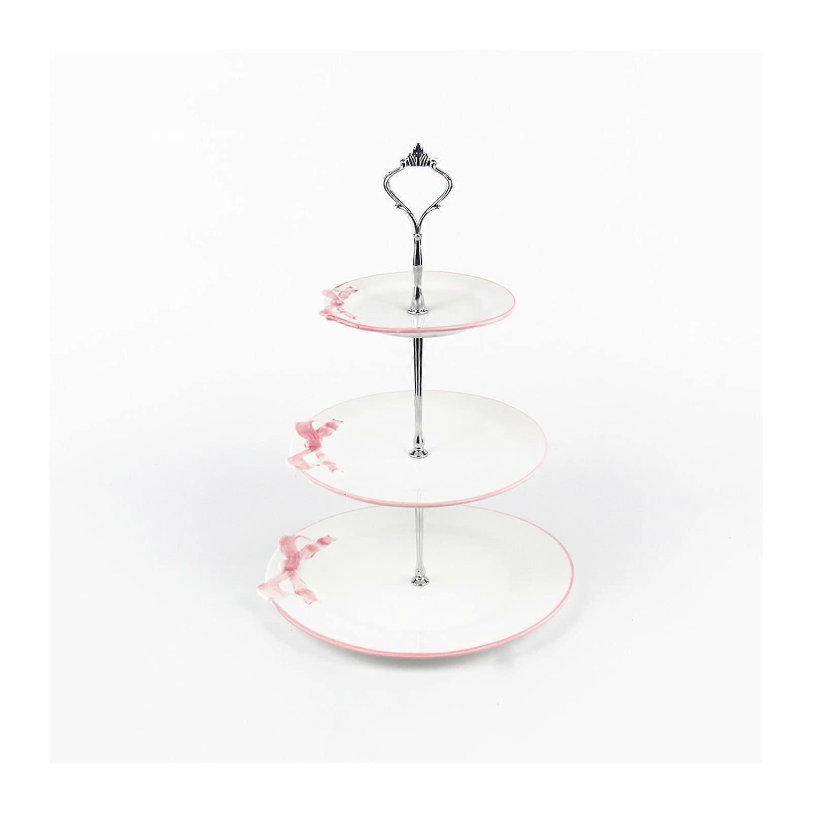 Tiered Serving Stand Ceramic MultiLayer Dessert Display for Weddings Parties and Afternoon Tea