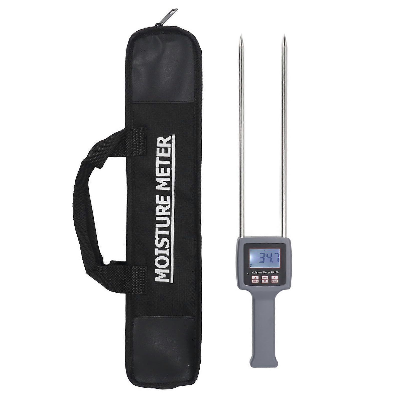 Grain Moisture Meter with LCD Display,  Accuracy Digital Humidity Tester for Grain and Forage