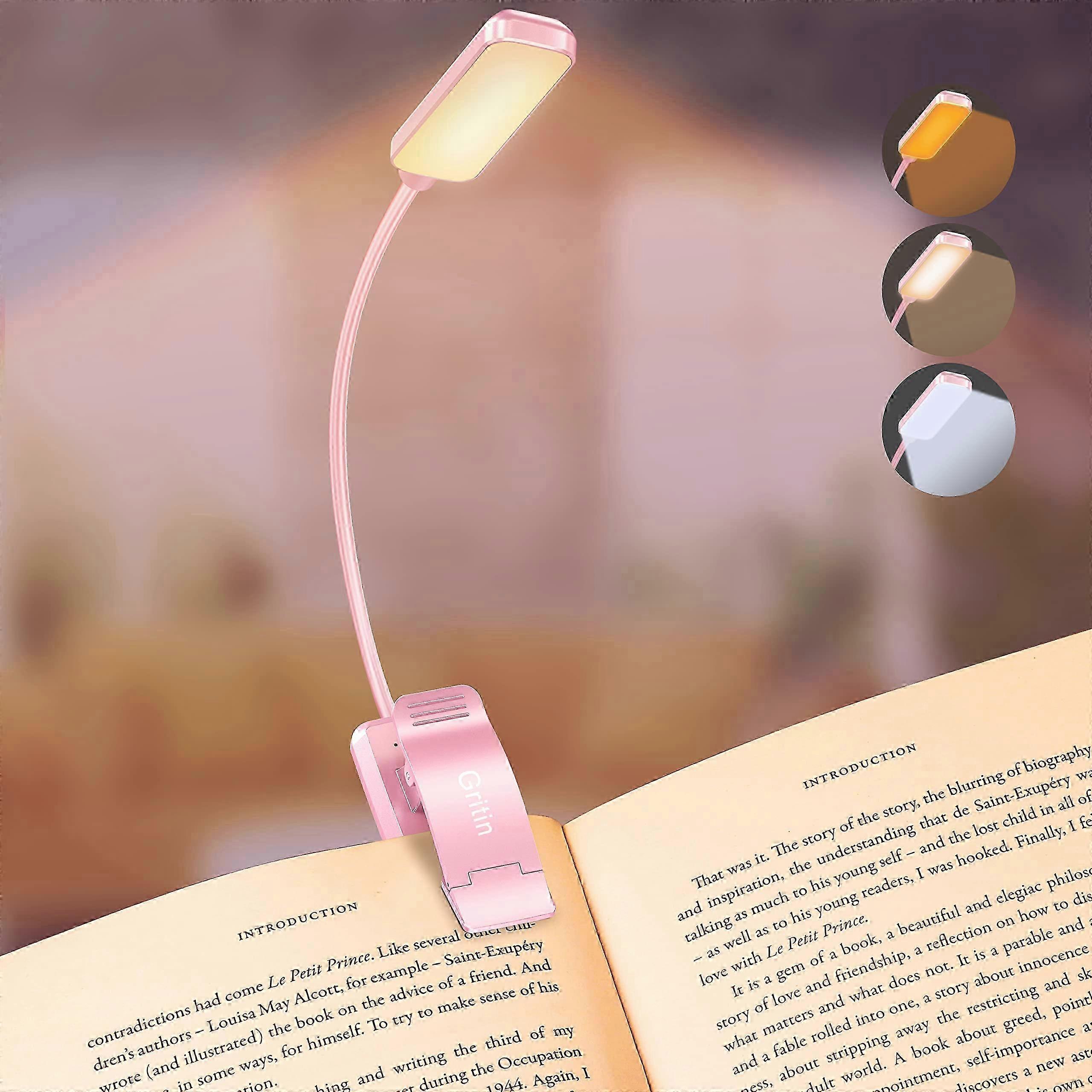 Rechargeable book light, suitable for reading at home bedside small size 2025