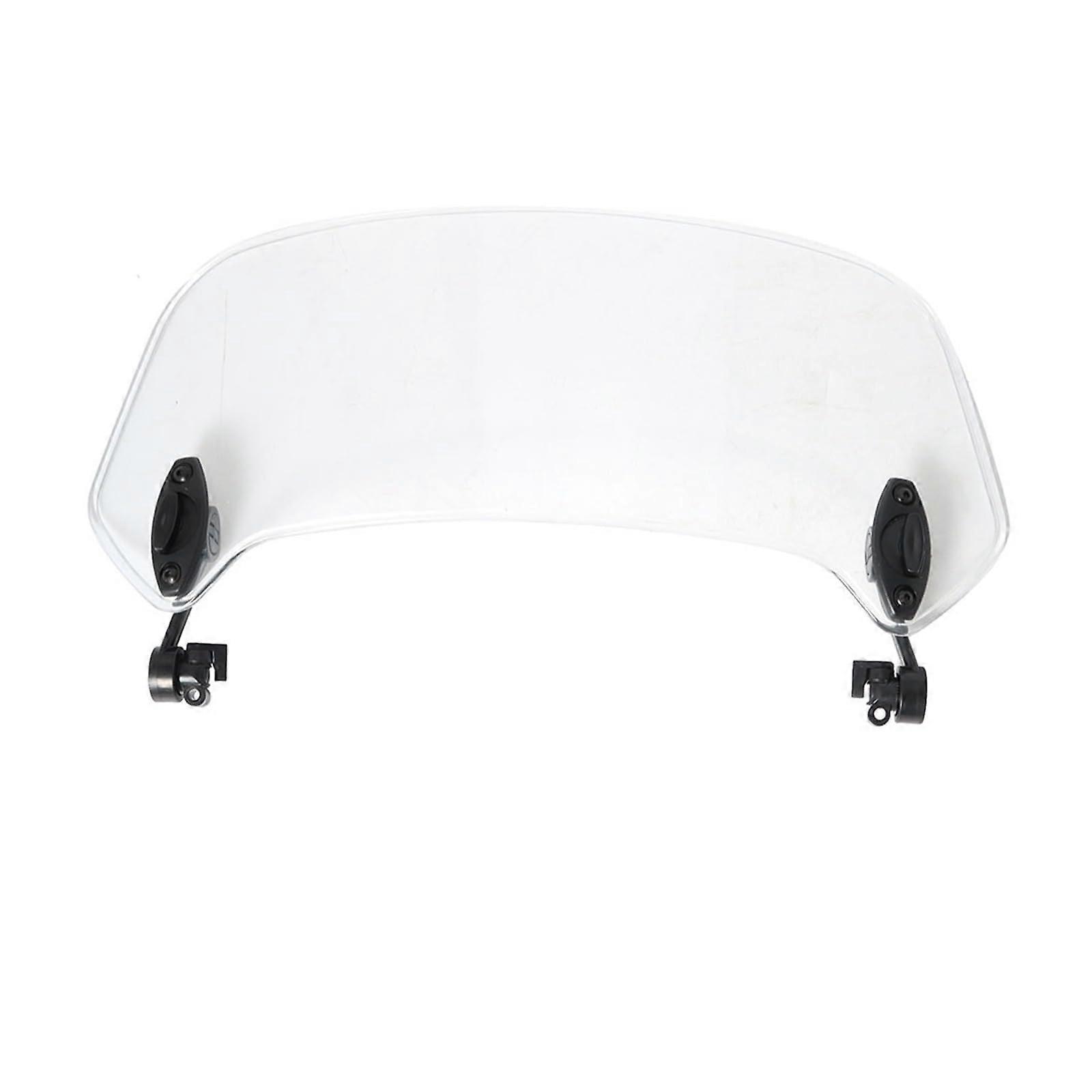 Motorcycle Windshield Extension Adjustable ClampOn Windscreen Spoiler with Clear Curved Design