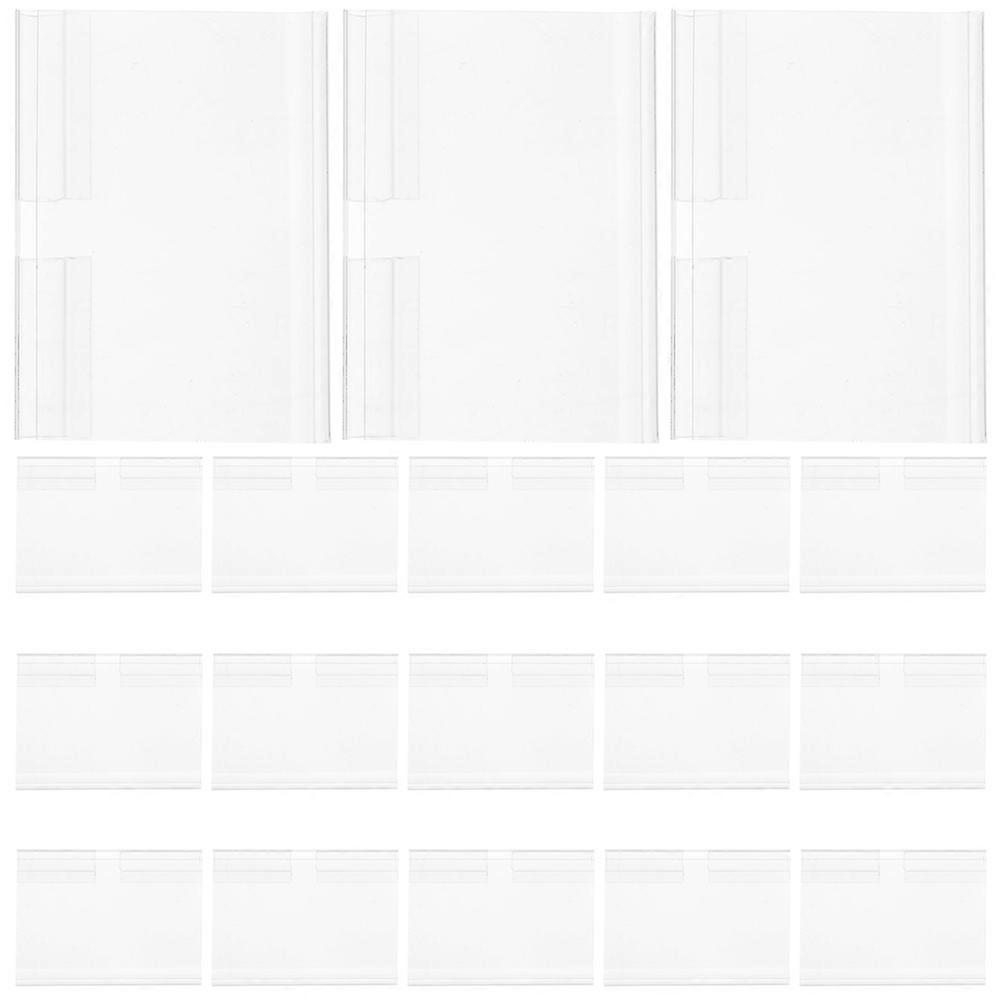 Sign Label Holders Clear Shelf Display Stand for Merchandise 100Pcs