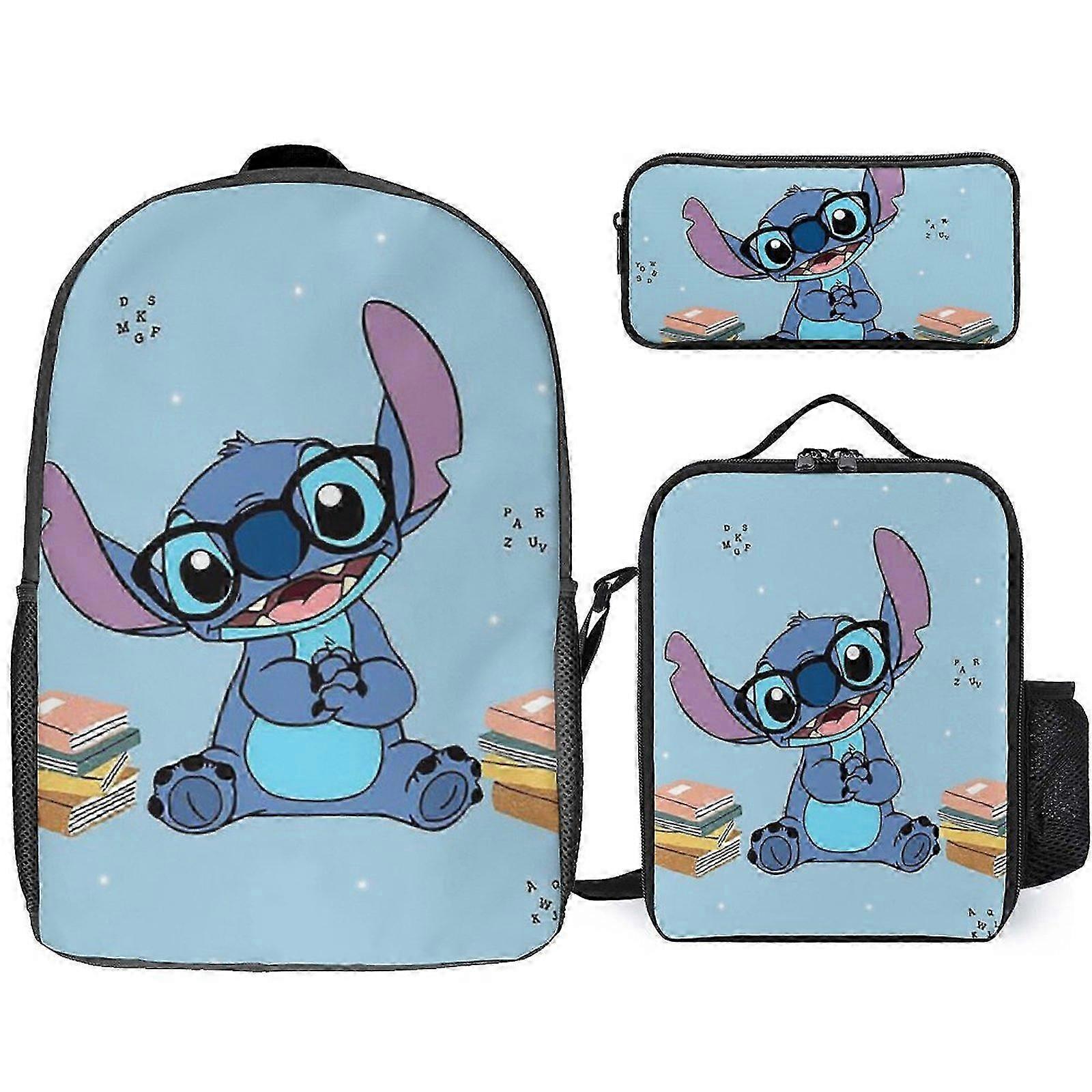 2025 Disney 3D Printed Cartoon Anime Character Schoolbag Pattern Customized Backpack Pattern Schoolbag Three-piece Set