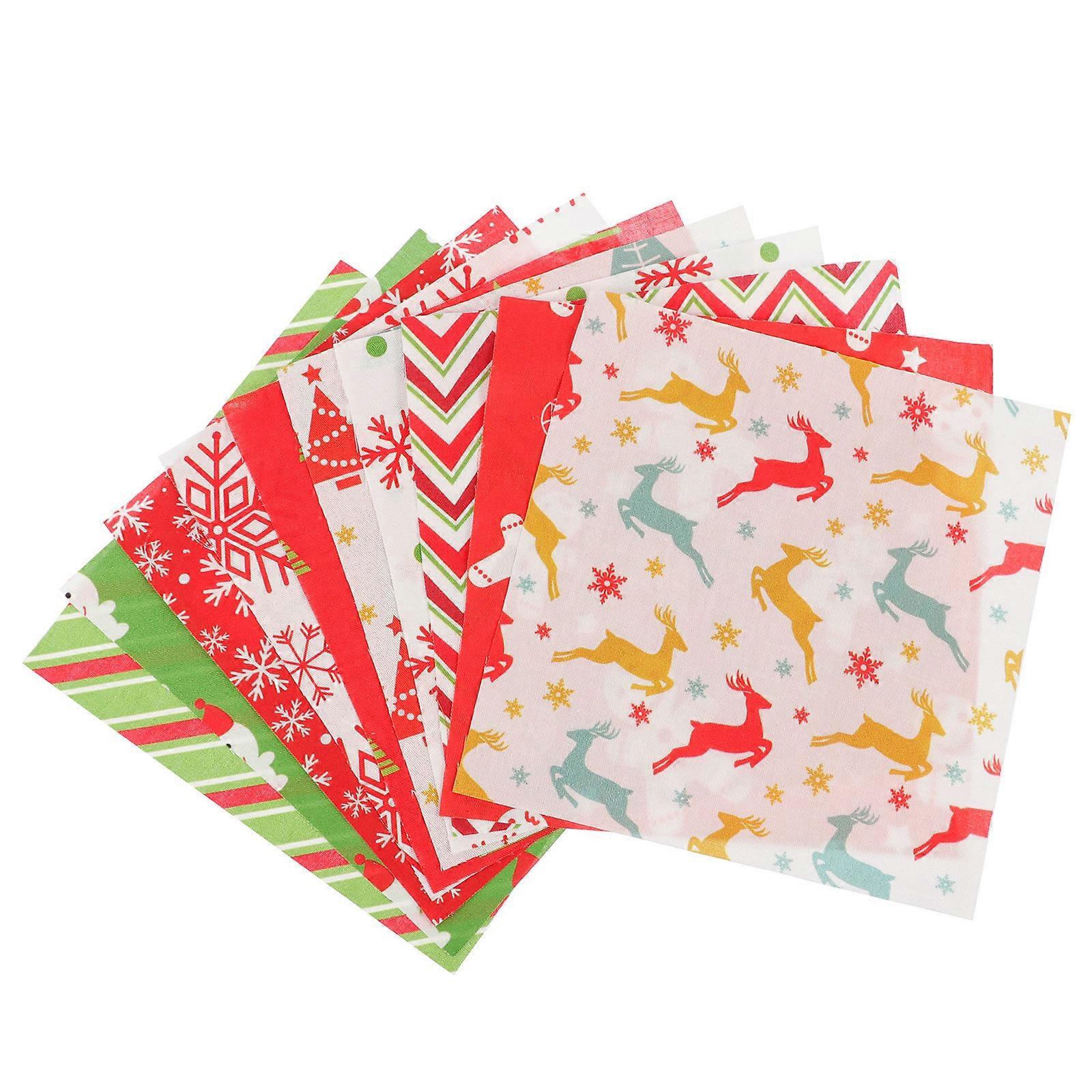 DIY Patchwork Fabric Cotton Christmas Cloth Sheet for Crafting 40Pcs