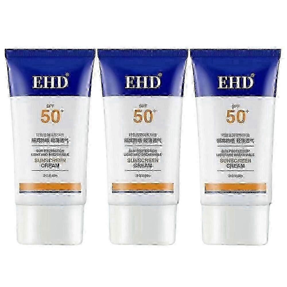 3X EHD sunscreen: Light and non-greasy, protection against UV rays