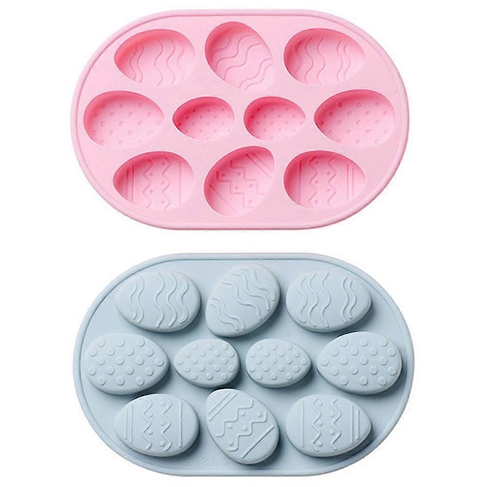 2pcs Easter Egg Shaped Cake Mold Silicone Mold Fondant Cake Chocolate Mould