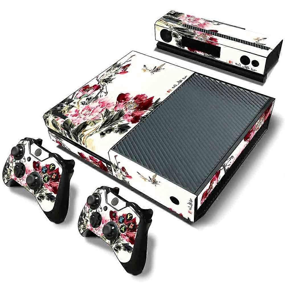 Console Skin and Controller Decal Set for Xbox One, Chinese Flower Design, ScratchResistant Cover