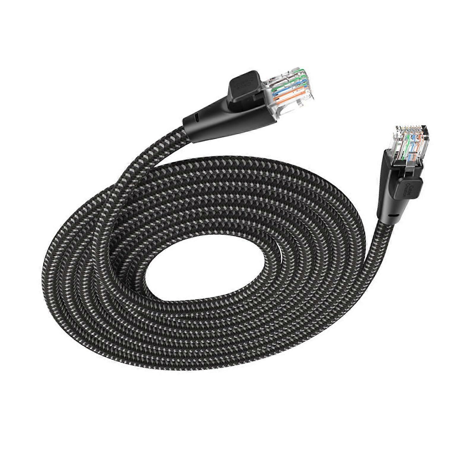 Cat6 Shielded Braided Ethernet Cable 10Gbps Speed LAN Cord for Gaming and Streaming