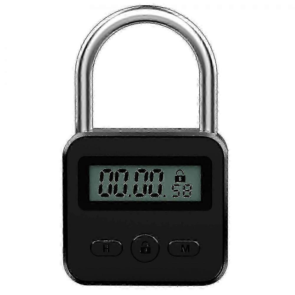 Metal Timer Lock LCD Time 99 Hours Max Timing USB Timer Padlock-Good