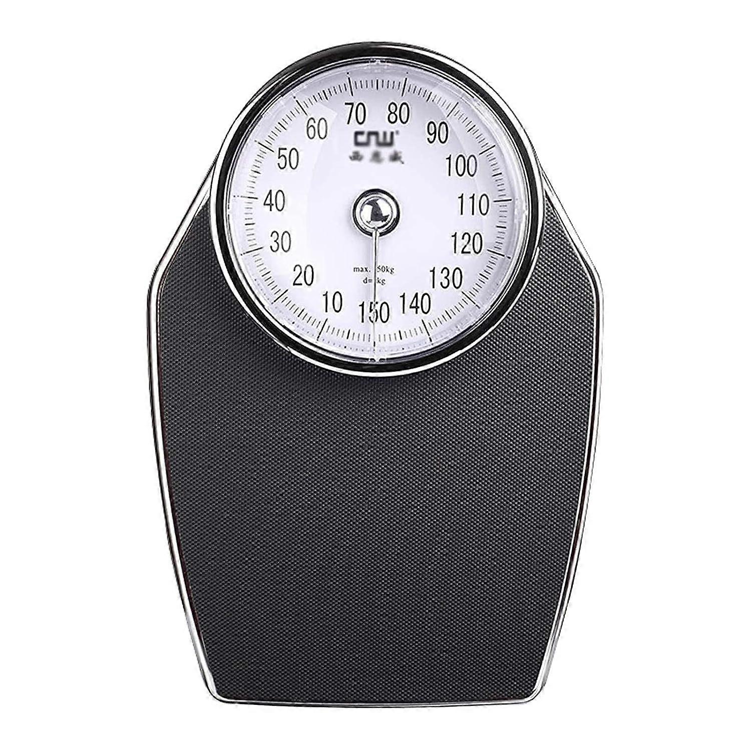 Durable Stainless Steel Mechanical Bathroom Scale,  Accuracy, Battery, Large Dial