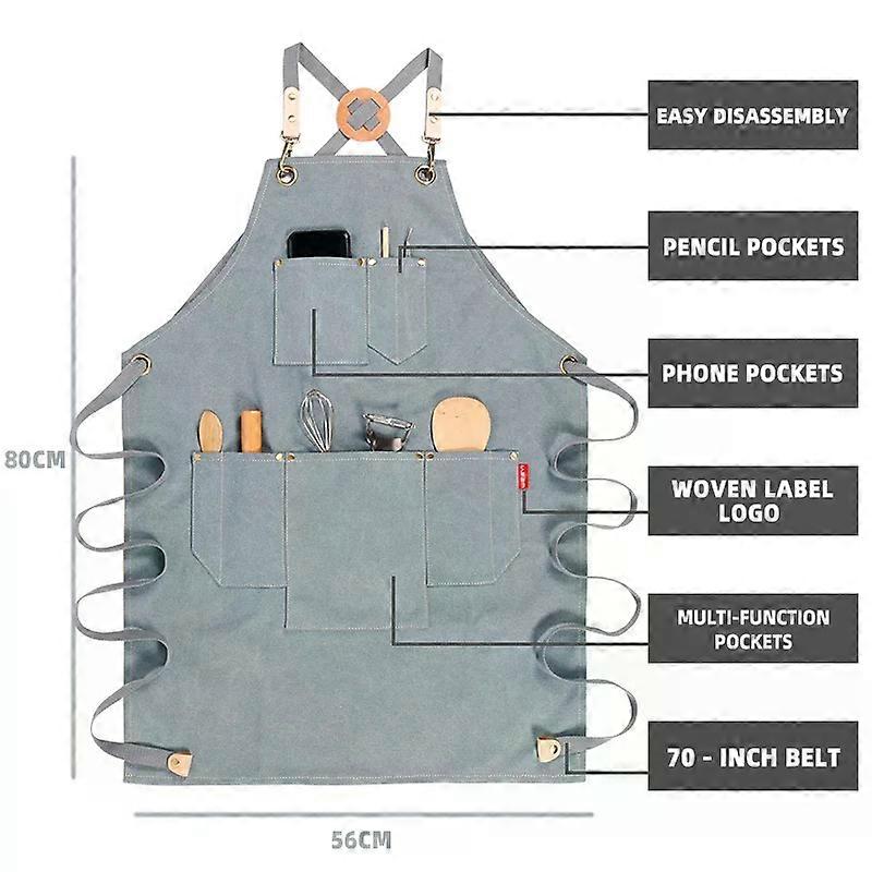 Kitchen Cooking Chef Custom Printed Logo Apron For Nail Techs Customized Salon Barber Work Waitress Apron