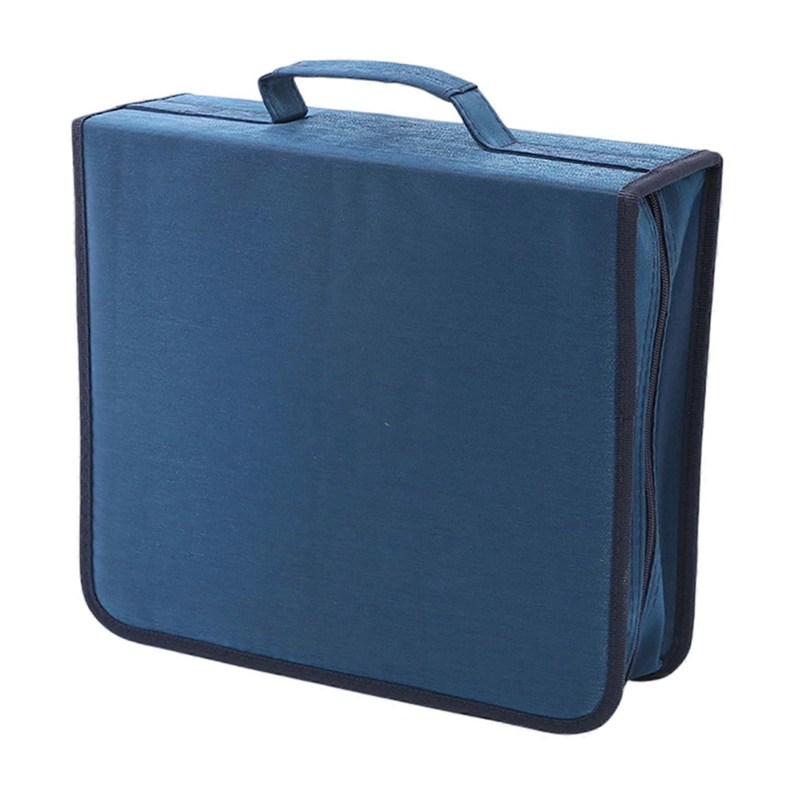 Large Capacity CD DVD Storage Case with Handle, Stackable Disc Organizer Box Holds 256 Discs