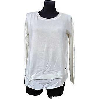 ESPRIT Damen Langarmshirt – Leichtes, weiches und atmungsaktives Baumwollmischgewebe, klassische Passform, lässiges Baselayer – Weiß, Größe S
