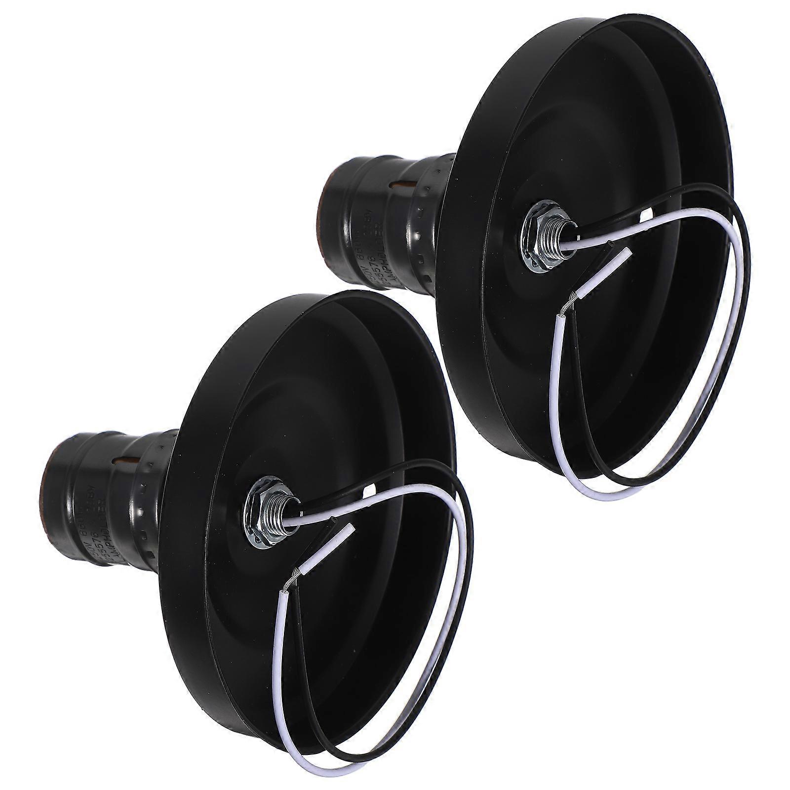 Black Ceiling Lamp Holder for Industrial Lighting Use 2Pcs Wall Mounted Socket