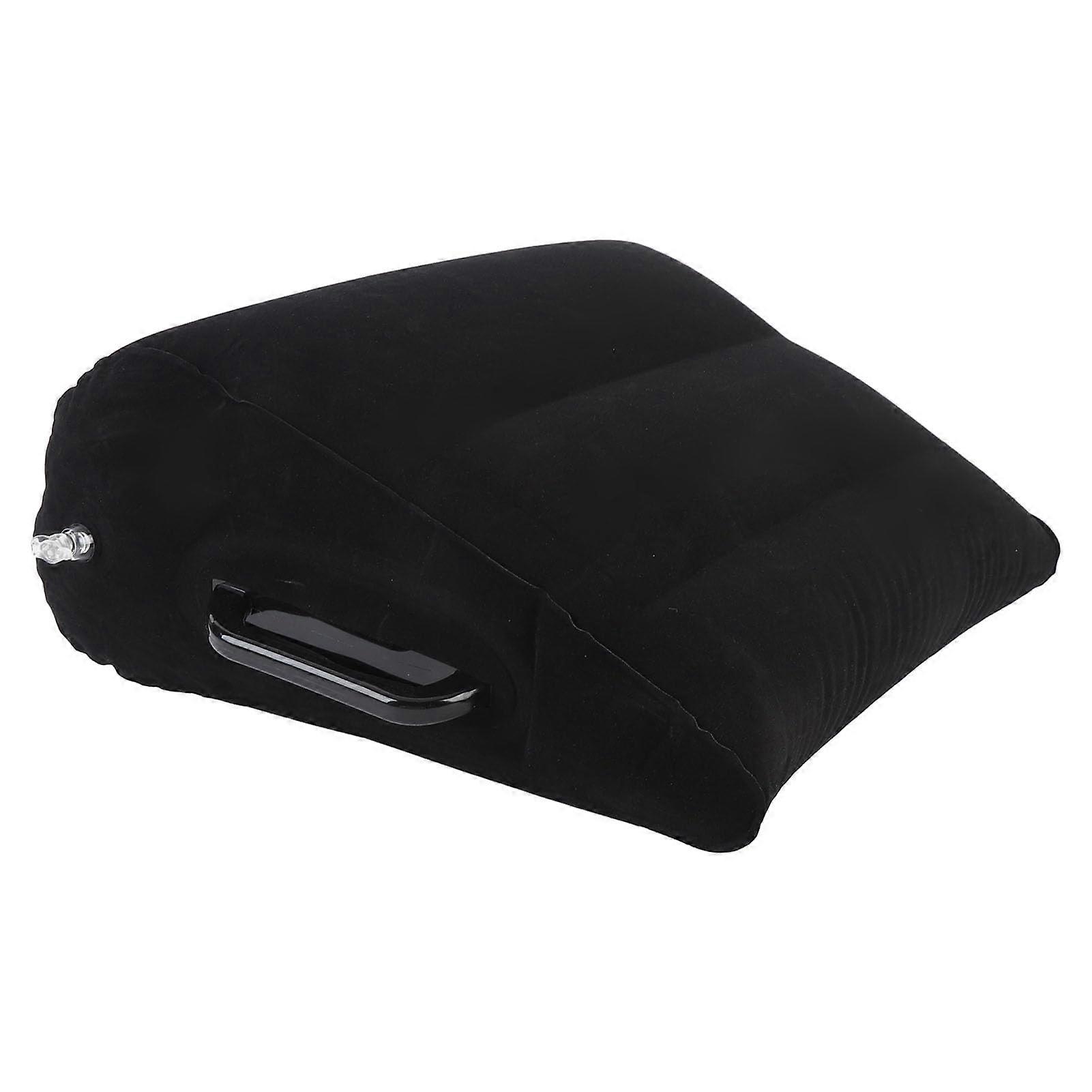 Inflatable Wedge Pillow for Travel with Quick Inflate Soft Flocking Surface Back and Leg Support