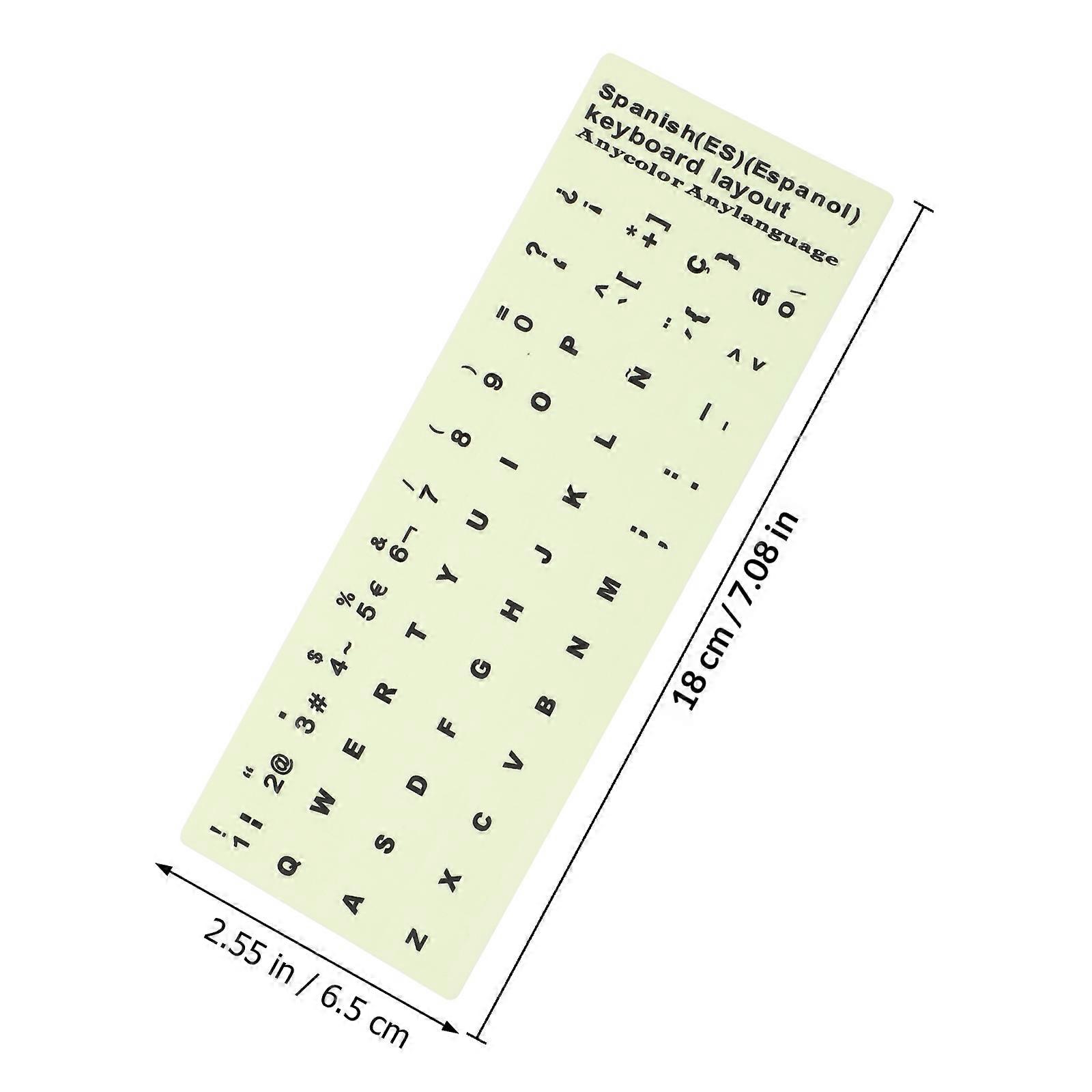 Glow in The Dark Keyboard Sticker for Home 1 Sheet Computer Replacement Sticker