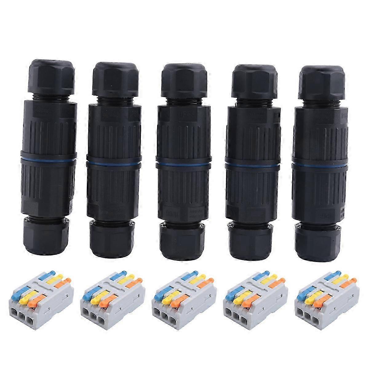 5PCS IP68 Waterproof Junction Box(AC 250V, 16A) 4 Pin