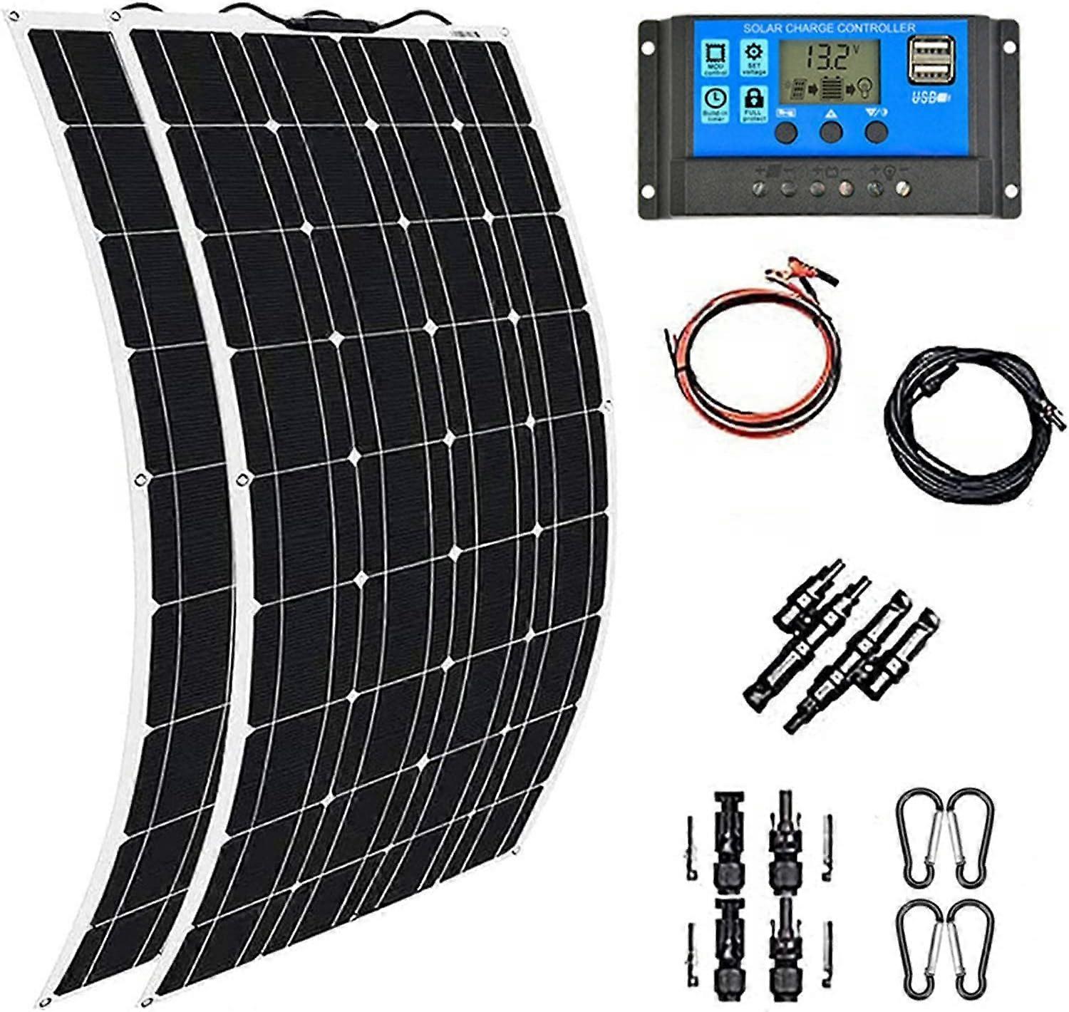 600W Monocrystalline Solar Panel Kit with 40A Controller,  Efficiency for RV Camping Offgrid Use