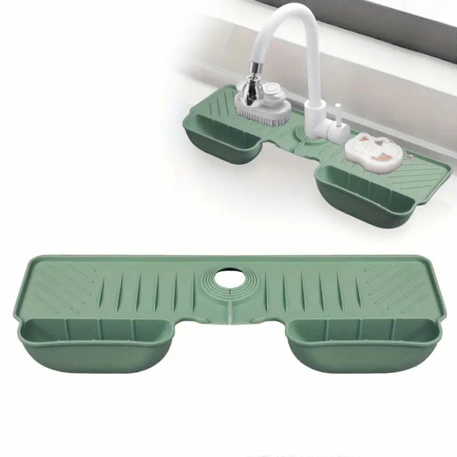EARKITY Sink Splashed Guard- Bathroom Pad-kitchen Faucet Splashed Guard with Storage Function,Home Decor Collection