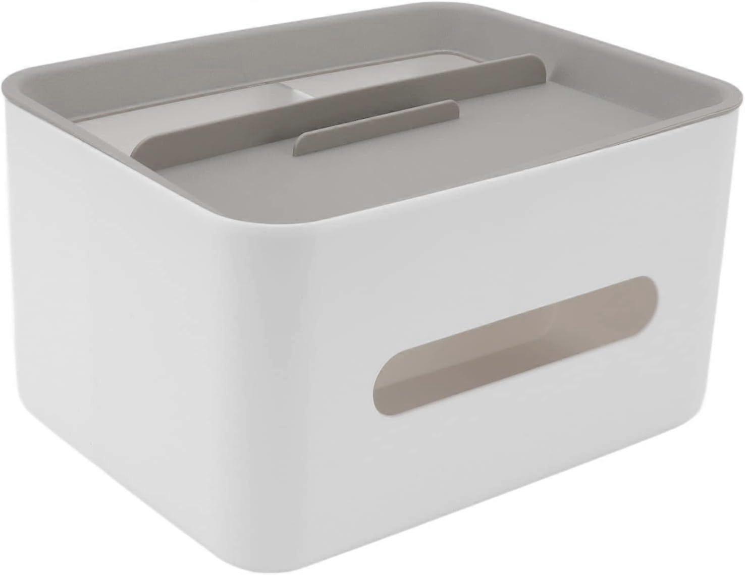 Decorative Tissue Box, Rectangular Plastic Tissue Box for Napkin Storage, Multifunctional Napkin Box