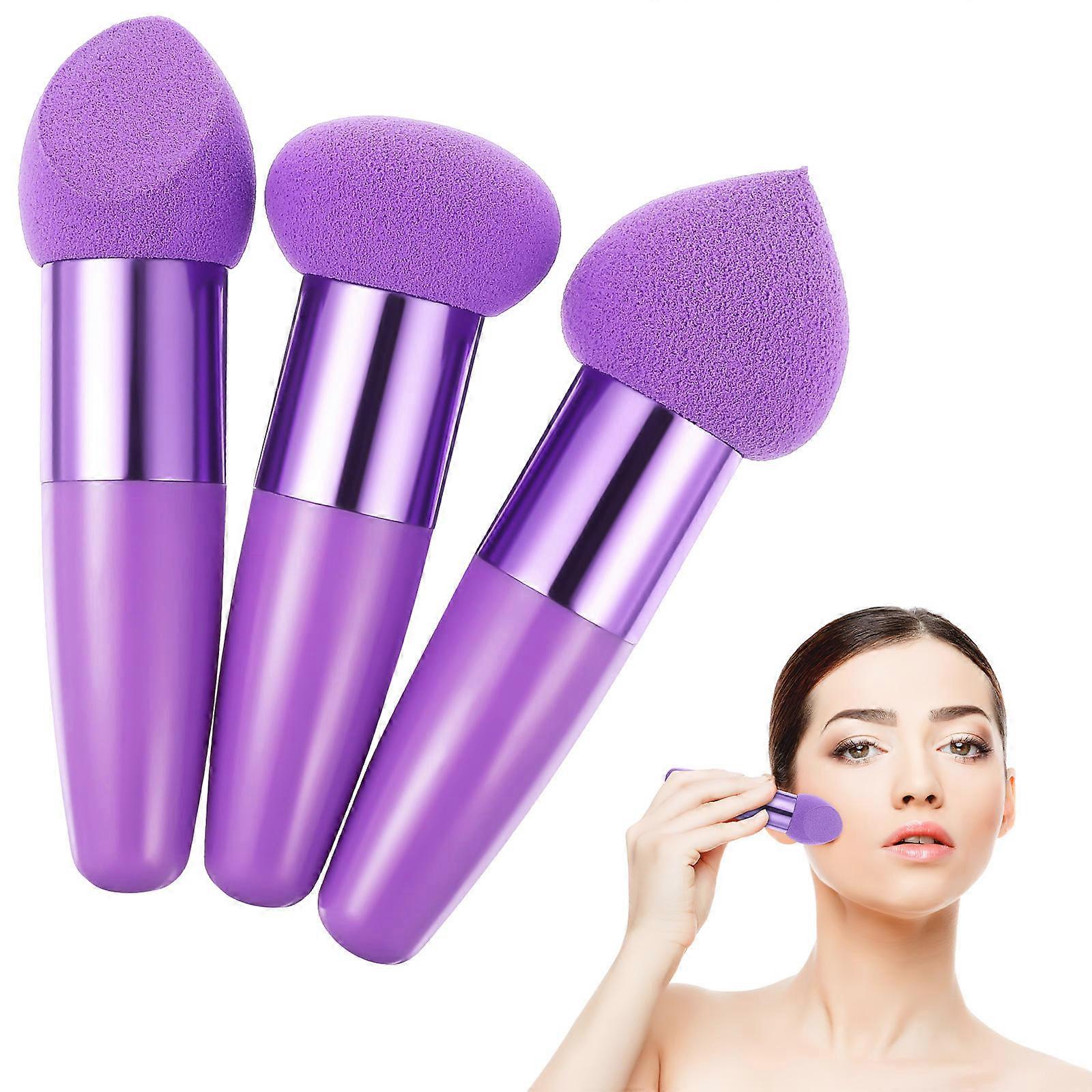 Blending Sponges 3Pcs Makeup Sponge Set with Handle for