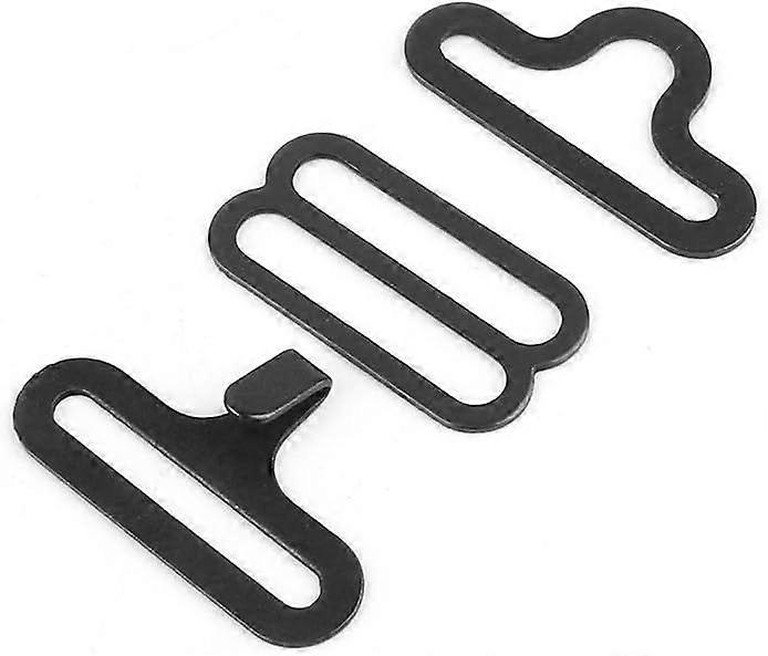 Broco 50 Sets Adjustable Metal Bow Tie Clips Silver
