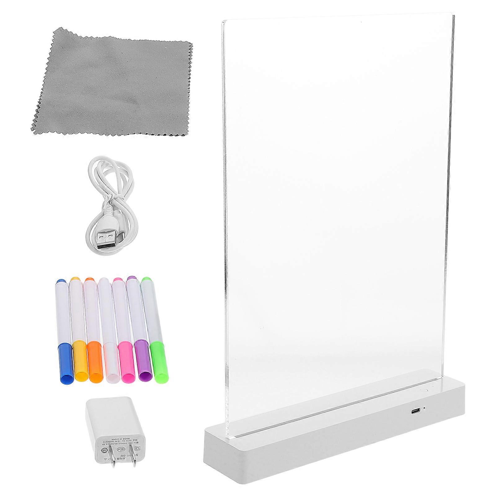 LED Message Panel Acrylic Lighted Note Display for Home Use 1Set