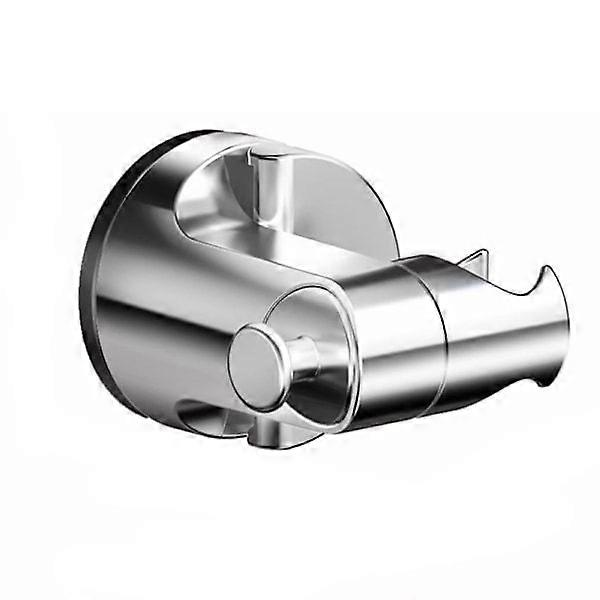 Adjustable Shower Head Holder with Suction Cup - Silver Finish