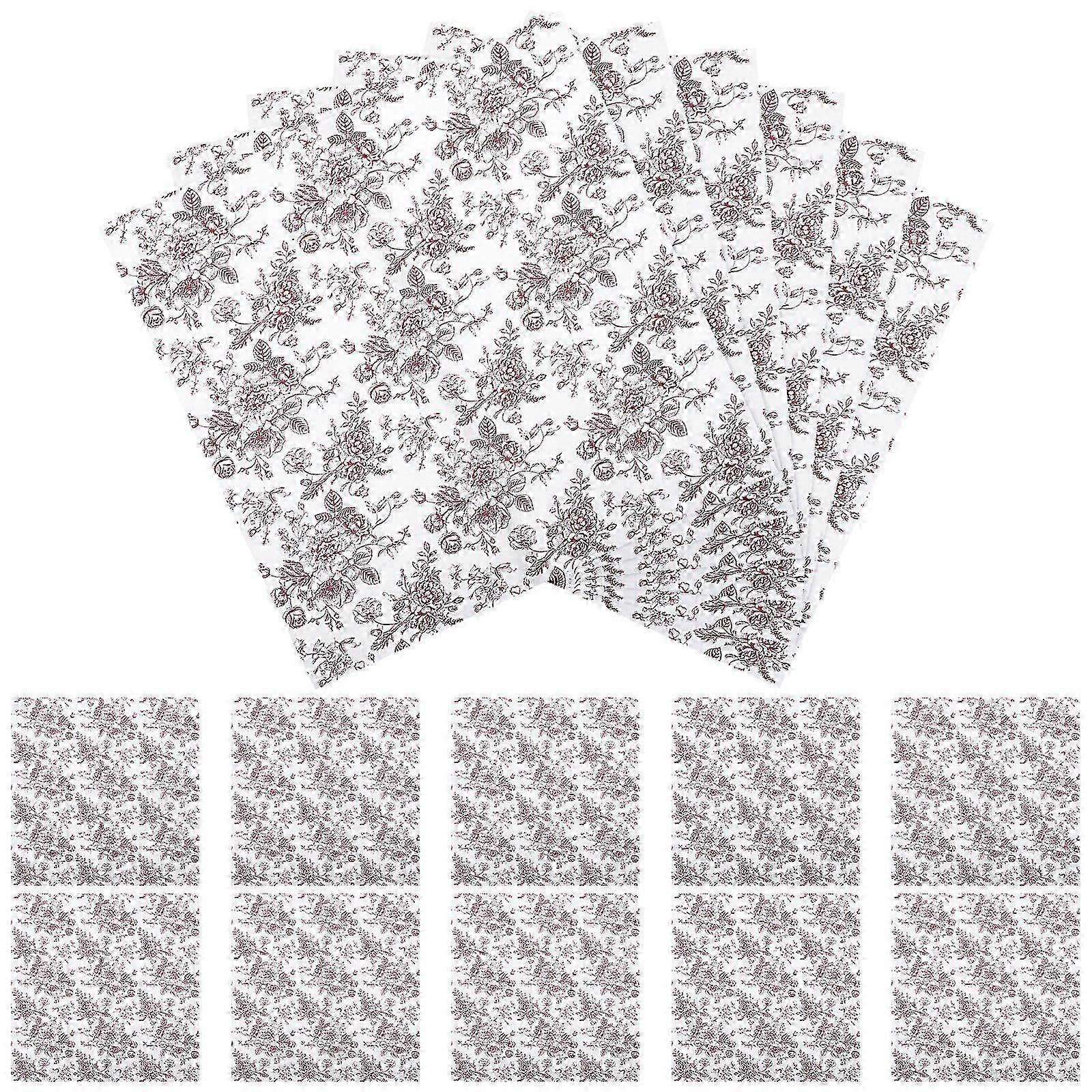 Presentpapper Rött Blompapper för tårtdekoration 20 ark