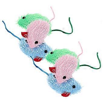 Peluche Chat Souris pour Jeu Interactif - Lot de 6 Jouets pour Chats de Couleurs Assorties