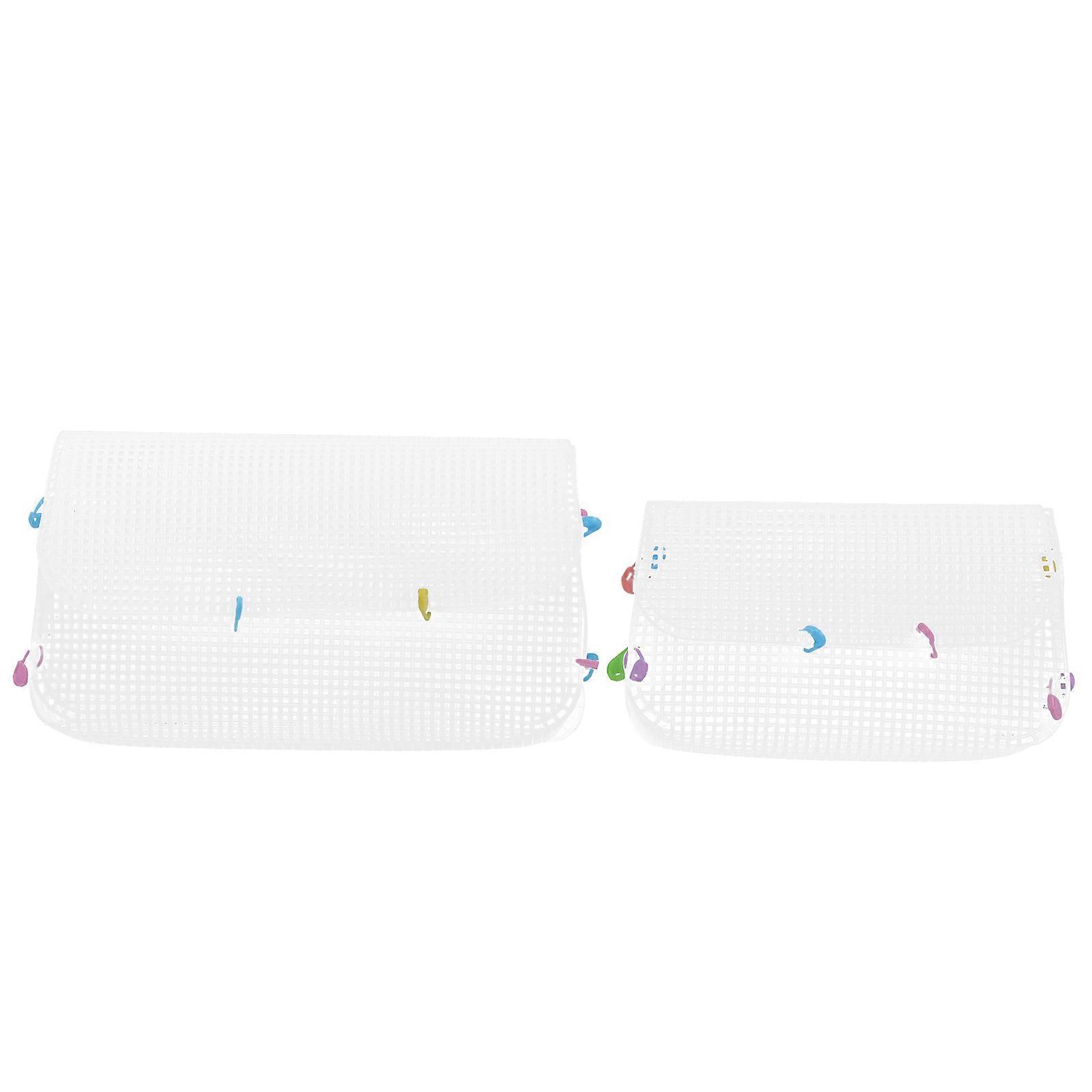 Vitt plastduksark för DIY-vävda väskor 1 set