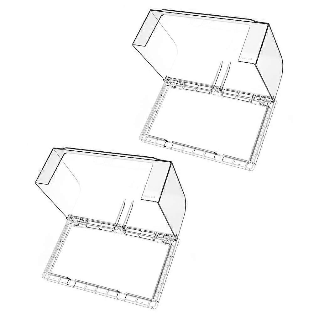2pcs Household Splash-proof Socket Covers Double-position Type Switch Socket Protectors