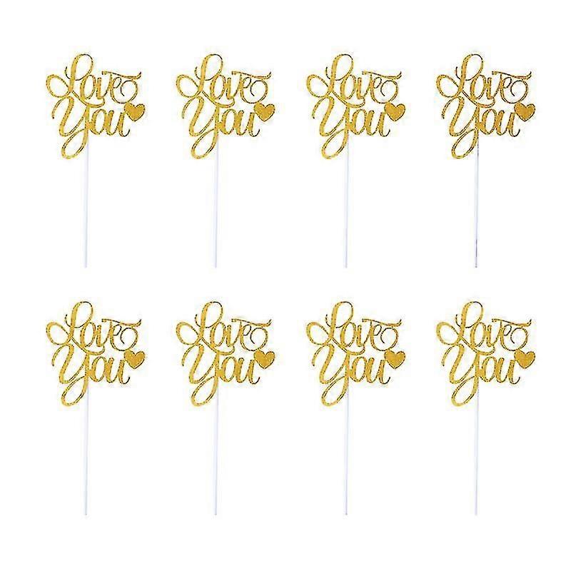 24pcs cake decorations, Love You Cake Topper
