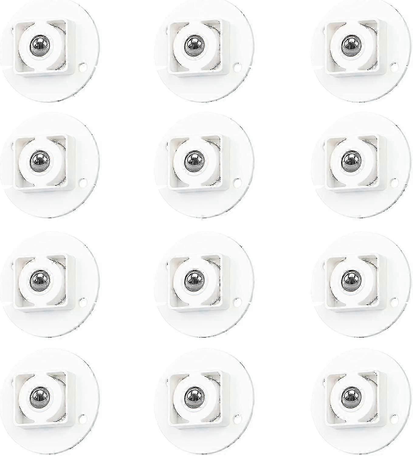 12 Pcs Self Adhesive Transfer Casters,transfer Ball Casters Solid Plastic 360 Rotation Caster