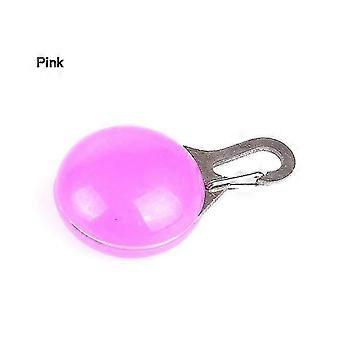 2 stücke Nacht Sicherheit Glow In The Dark Helle Halskette Hundehalsband, Rosa Farbe