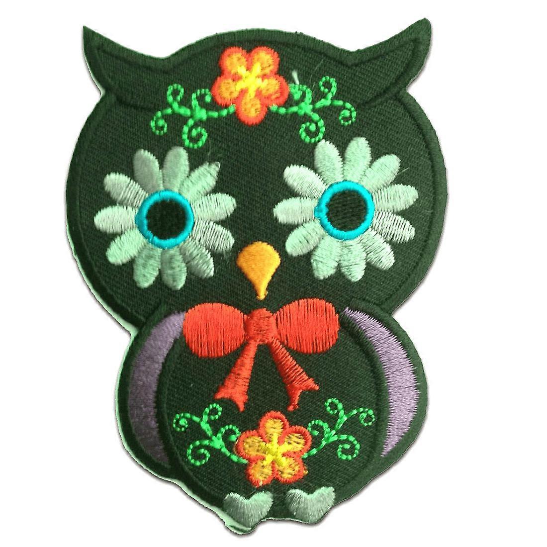 Patch / Iron-on Patch - Owl Animal Kids - Multiple Colors Selectable - 6.7 x 9.0 cm - Patch