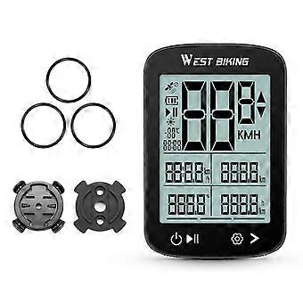 WEST BIKING YP0702114 GPS Bike Computer Bluetooth-compatible Cycling Speedometer IPX7 Waterproof for Road Mountain Bike