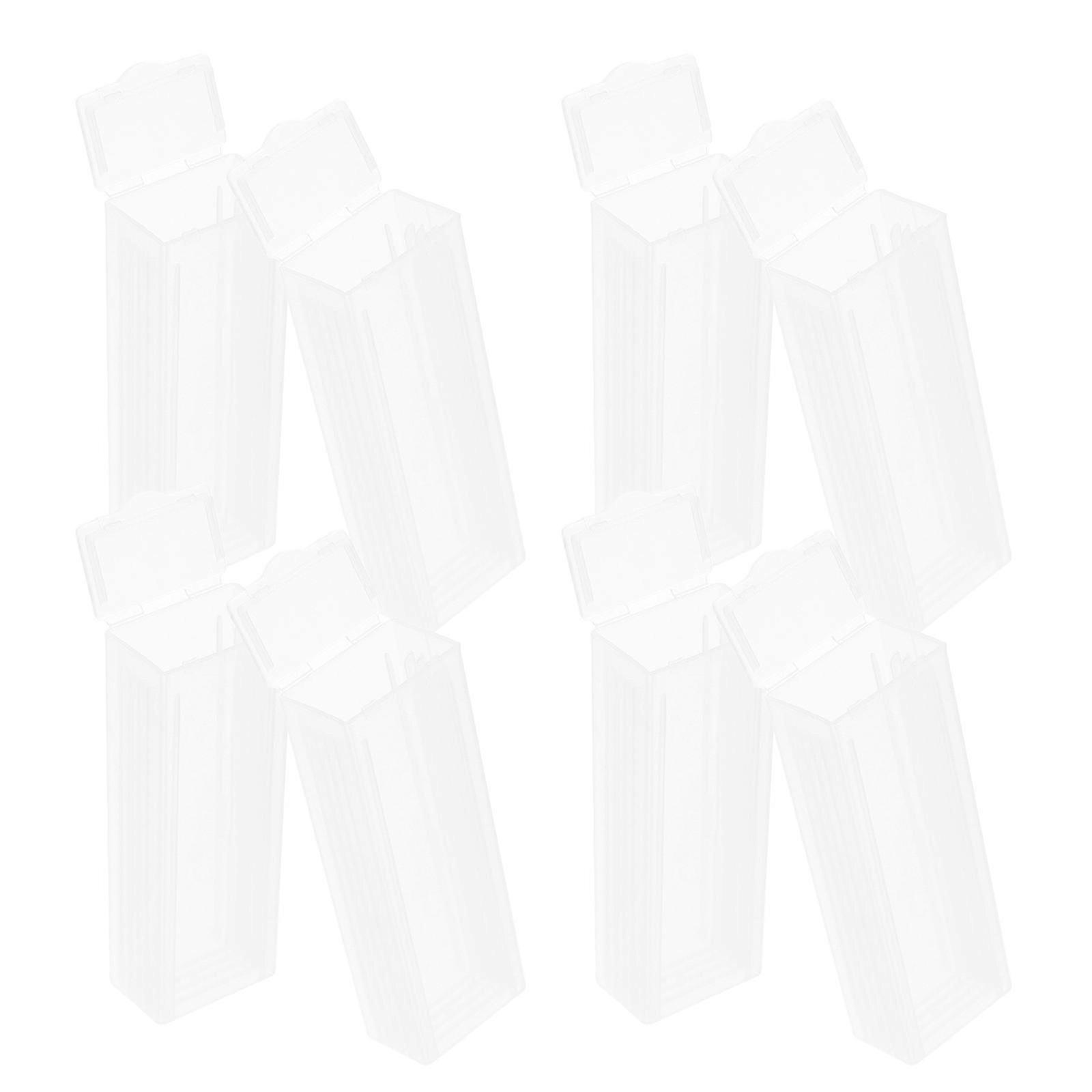 Pathology Slide Storage Box with Plastic Microscope Slide Holder Durable 10Pcs