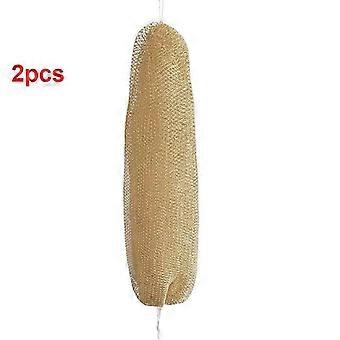 2pcs Drawstring African Net Bath Towel High Elastic Nylon Exfoliating Body Scrubber Sauna Bath Cloth