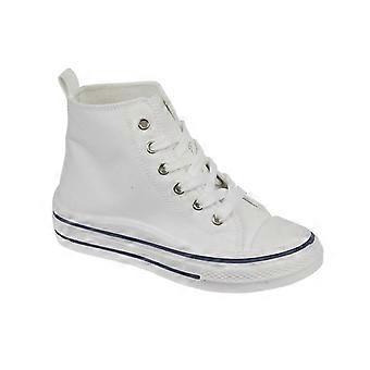 A2Z 4 Kids Girls Canvas Sneakers Lace-Up Chunky Platform Trainers School Shoes