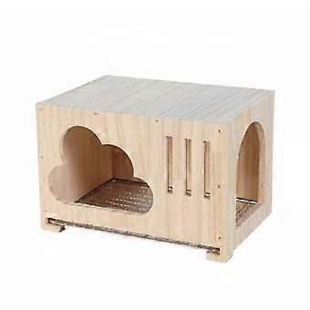 Nichoir à perroquets ventilé en bois avec plateau amovible en sapin