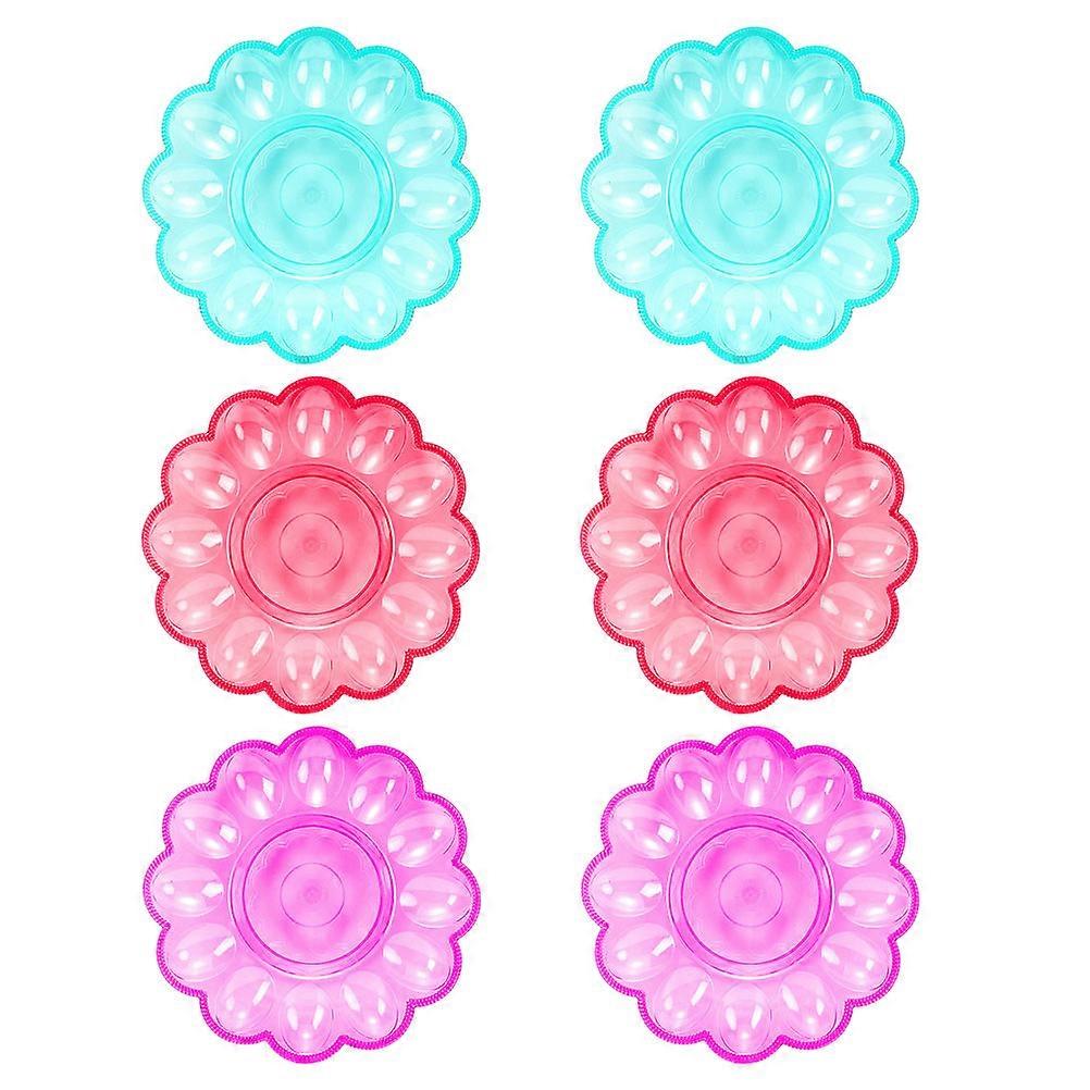 6 Stück Deviled Egg Holder Deviled Egg Plate Egg Cups Tablett Easter Egg Platter Deviled Egg Dish Egg Storage Organizer