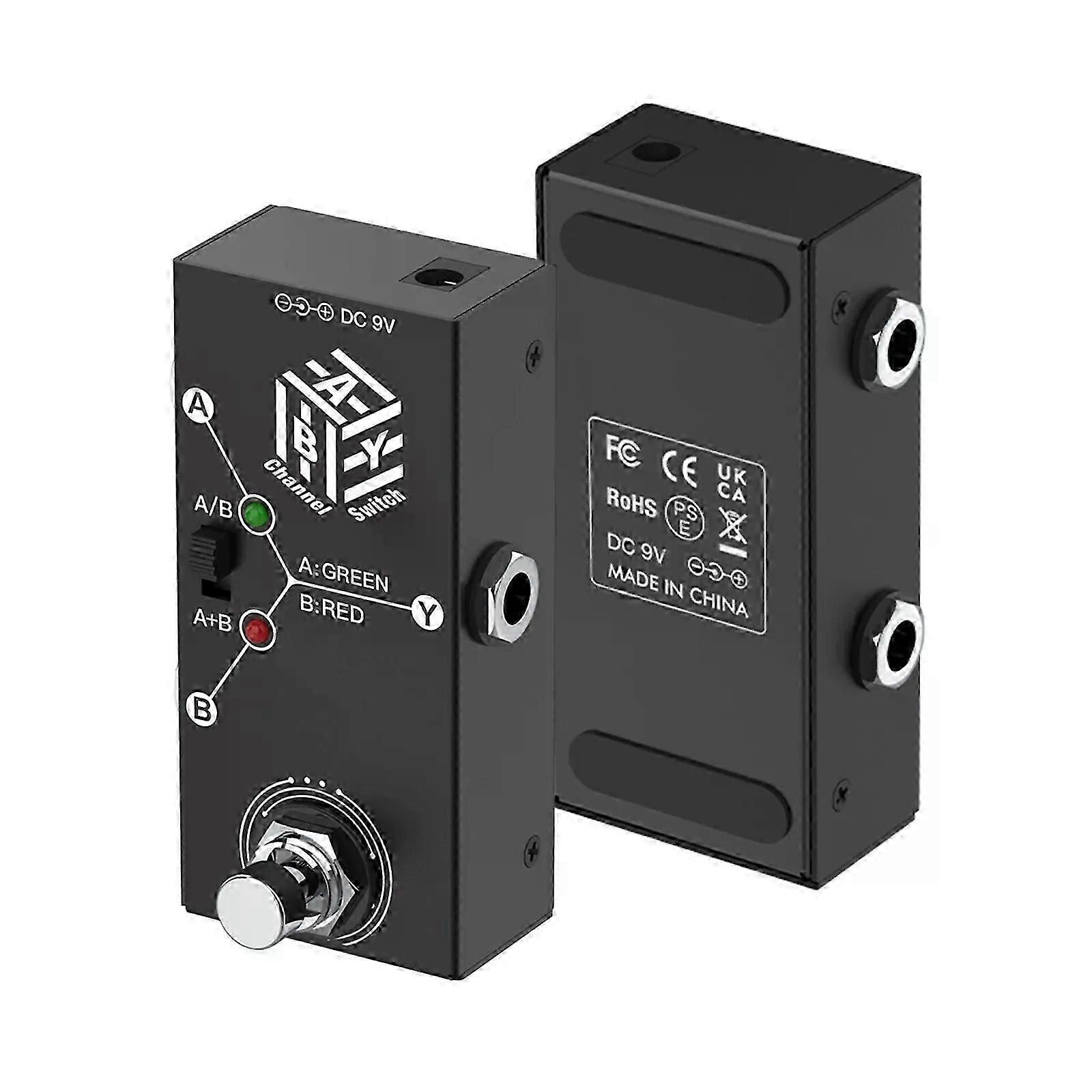 Guitar Effects Pedal ABY Box Circuit Selector AB Switch Mini Guitar Effects Pedal Two-Way Transmission Metal Housing Anti-Slip