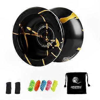 Professional Unresponsive Alloy Aluminum Yoyo N11 with Bag, 2 Finger Cots & 5 Strings