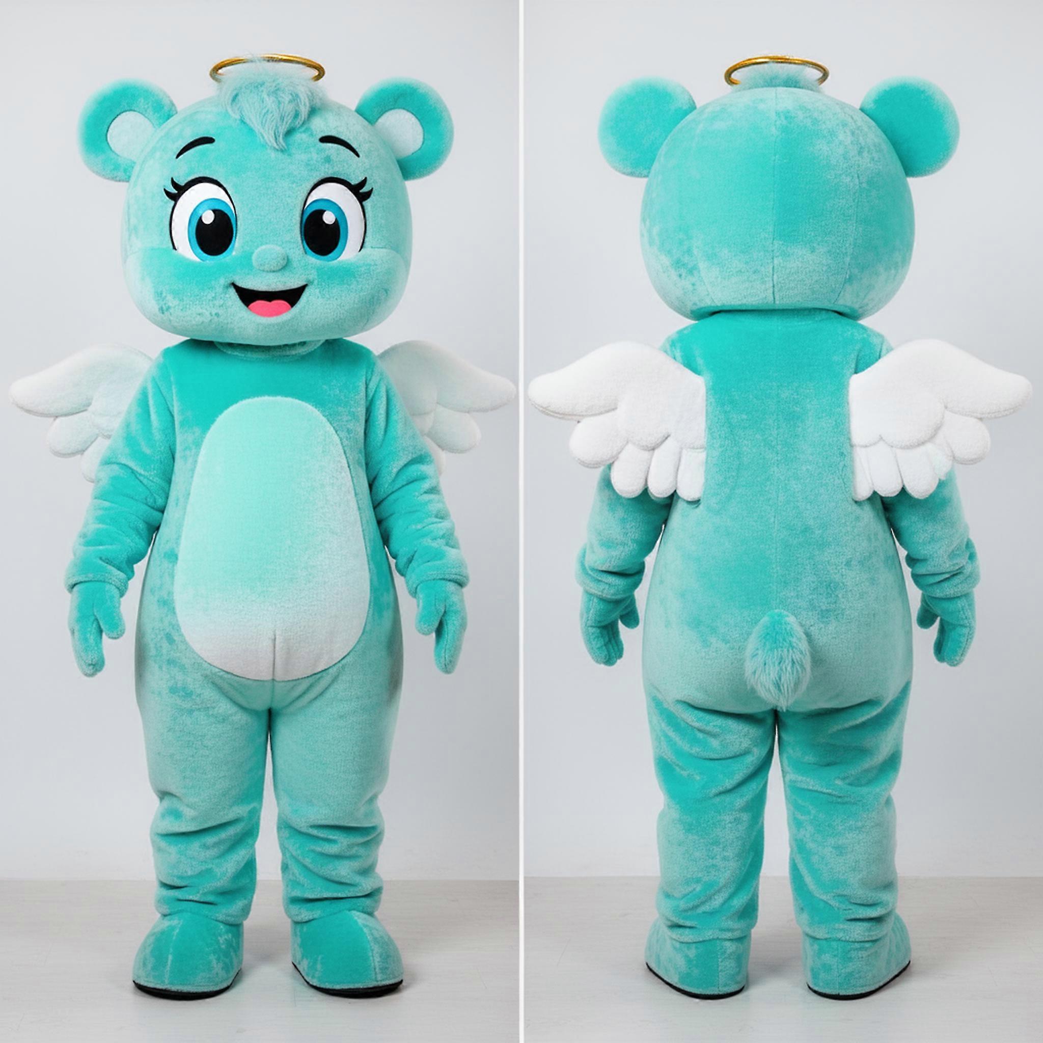 MASTICOT Turquoise Smiling Cupid Mascot